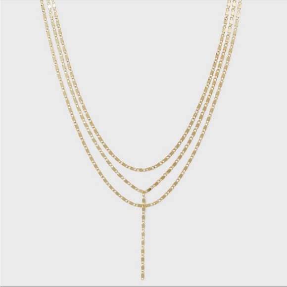 SUGARFIX by BaubleBar Layered Y-Chain Necklace - Gold - Picture 3 of 5